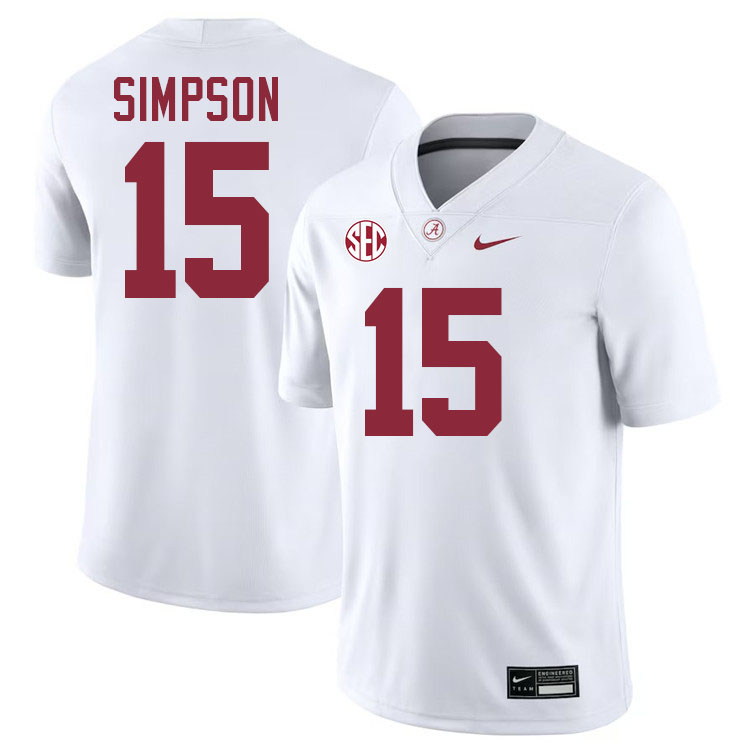 Ty Simpson Alabama Jersey,University Of Alabama Crimson Tide Football Jersey,Uniforms-White